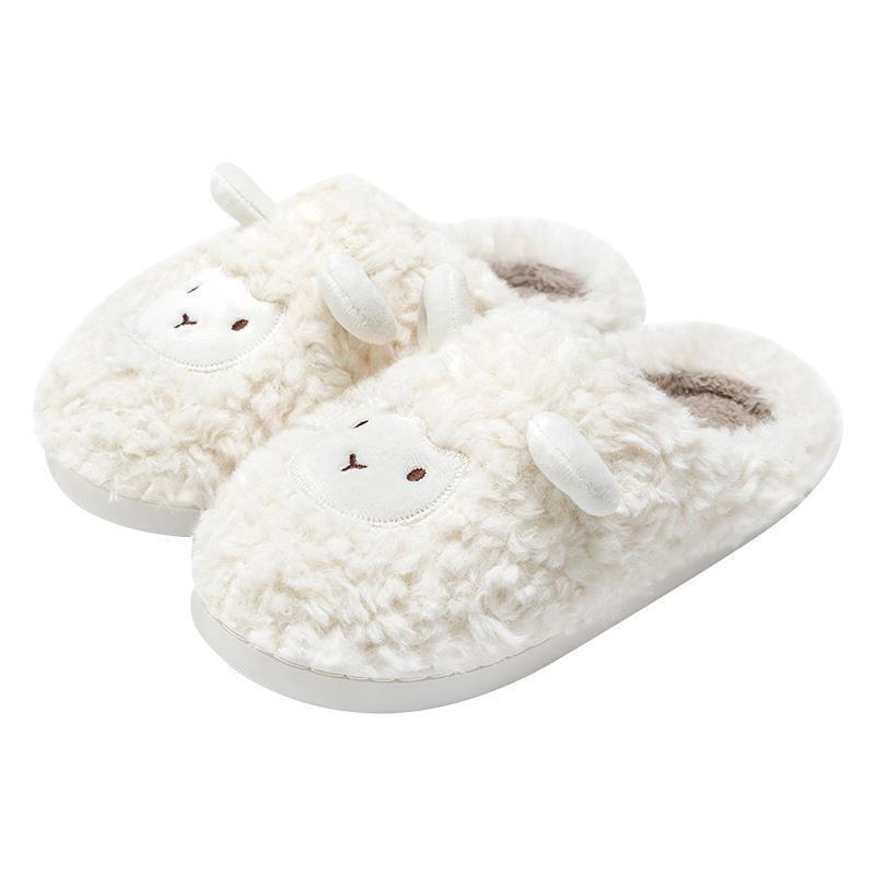 Ears Up Sheep Fluffy House Slippers