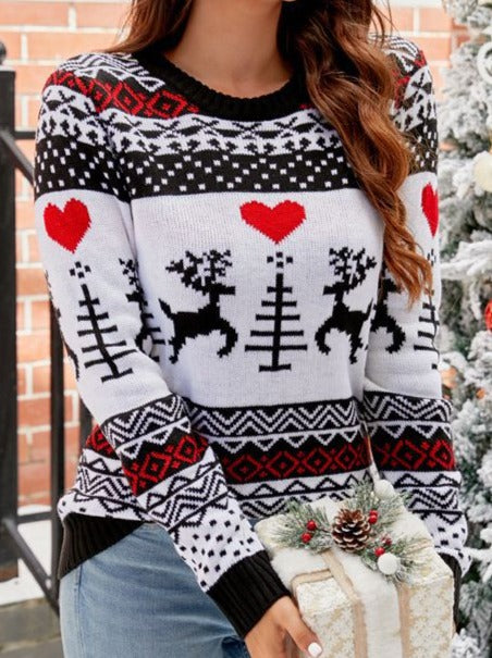 Reindeer Ugly Christmas Crewneck Sweater