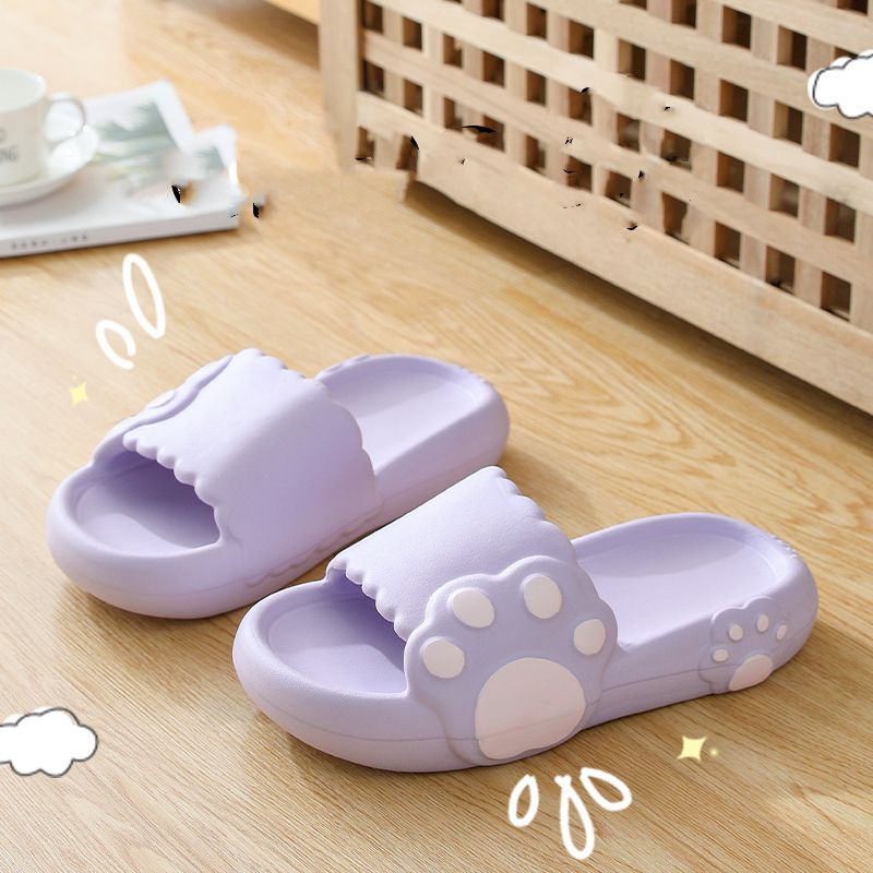 Purple - Paw Print Slides Shoes