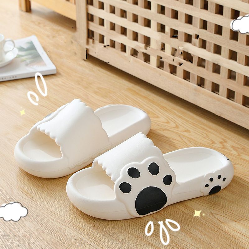 Paw print outlet slippers